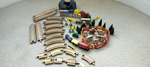 Wooden train track bundle - wooden,