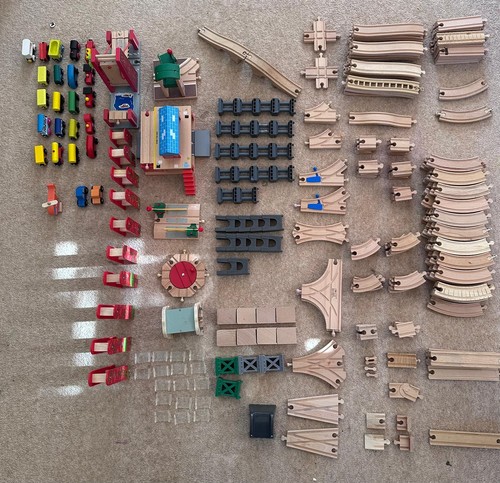 Large wooden train set bundle - wooden,