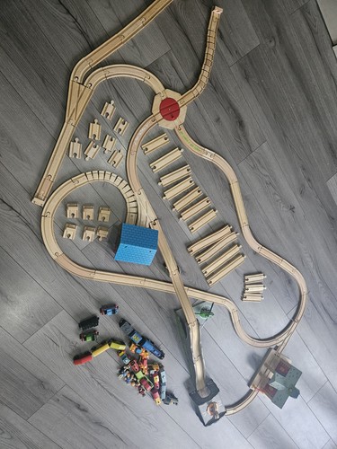 Wooden train track and - wooden,