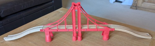 Wooden railway train track