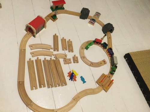 Wooden train track - wooden,