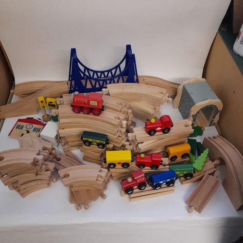Wooden train track set big - wooden,