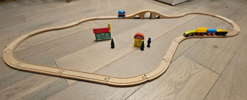 Wooden train track - track, with