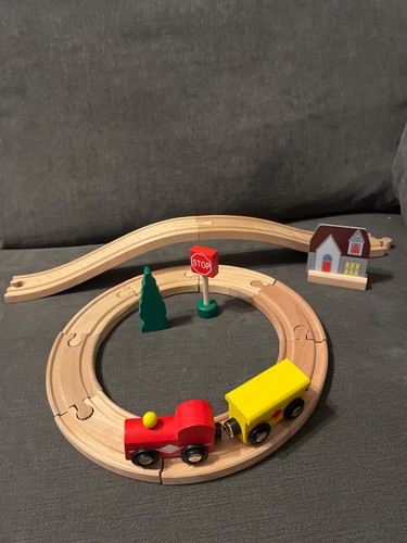 Double sided wooden train - sided,