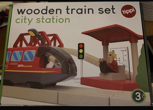 Wooden train track set - train,