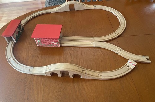 Wooden railway track - railway, set
