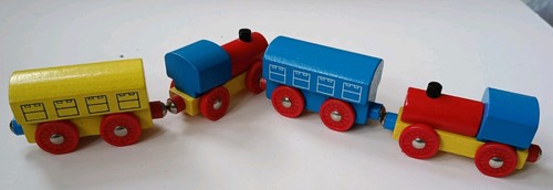 Wooden train track engine - wooden,