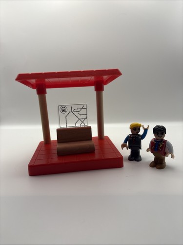 Wooden train track station - train,