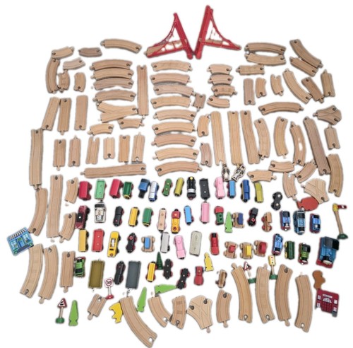 Wooden railway bundle track - railway,